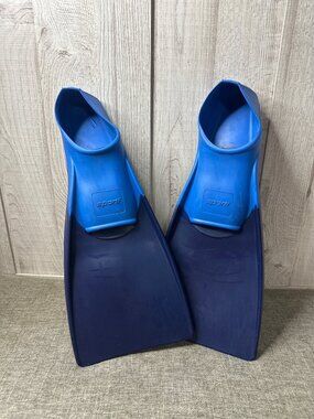 Sporti Floating Fins M 8-9 W 9-10 Blue Rubber Snorkeling  Swimming Training Aid